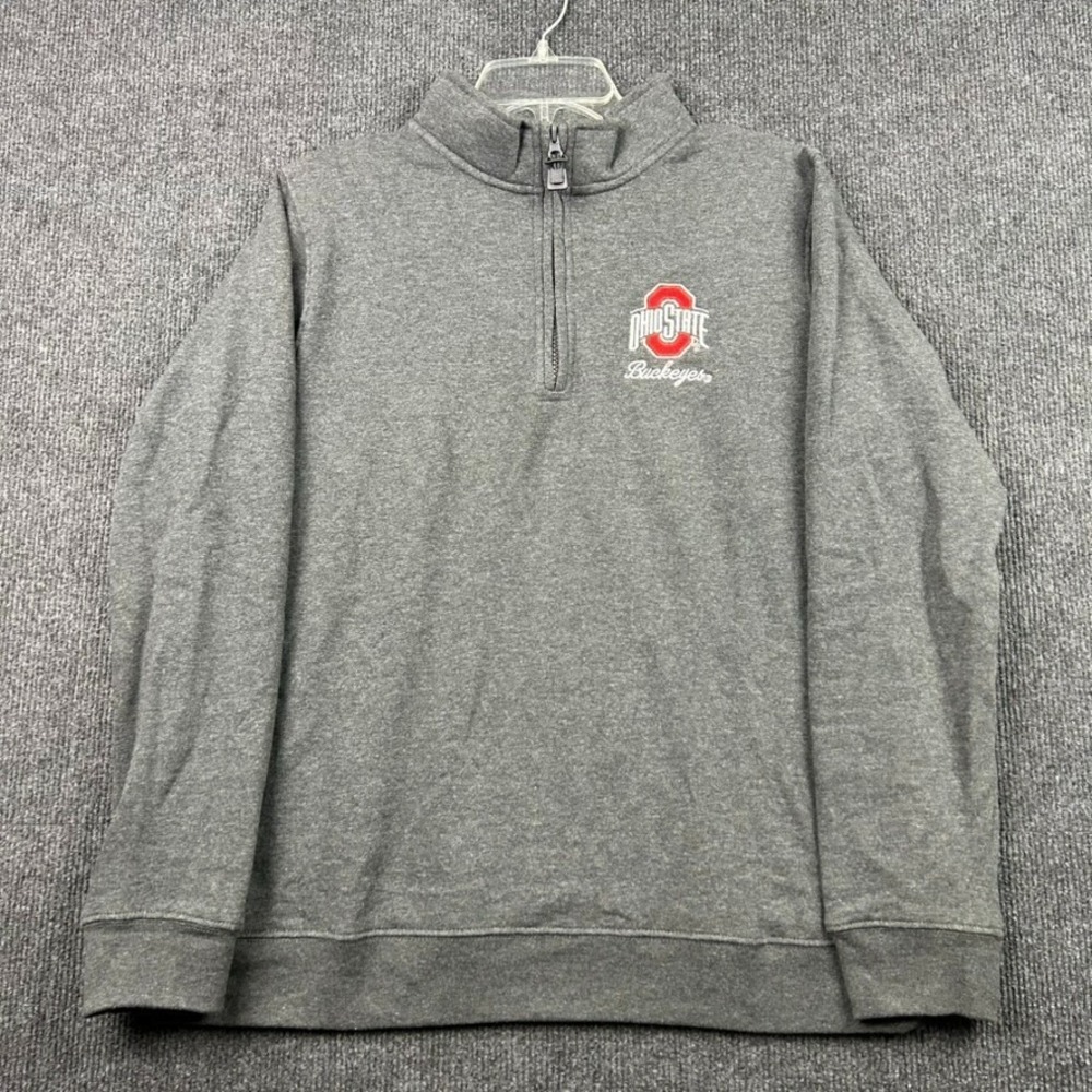 OHIO State University Buckeyes Varsity XL 1/4 Zip Long Sleeve Embroidered Logo